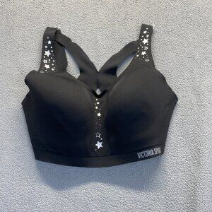 Victoria's Secret Black Sports Bra with Silver Star Accents